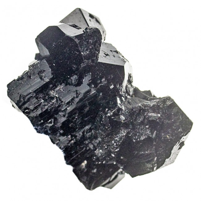 2.2" Mirror Bright WetLook Jet Black SCHORL TOURMALINE Crystals Namibia for sale
