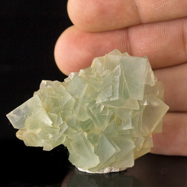 2.2" Pale Blue Green FLUORITE Sharp Cubic Crystals Summit Cleft Austria for sale
