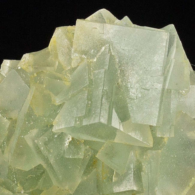 2.2" Pale Blue Green FLUORITE Sharp Cubic Crystals Summit Cleft Austria for sale
