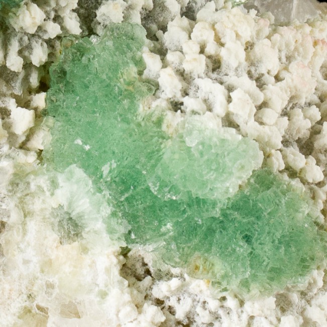 3.4" Bright LimeGreen Mounds of FLUORITE Crystals on Milky Quartz China for sale