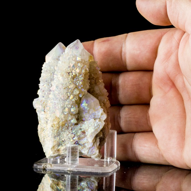 3.1" Bright SparkleGlitter RAINBOW AURA SPIRIT QUARTZ Crystals S.Africa for sale