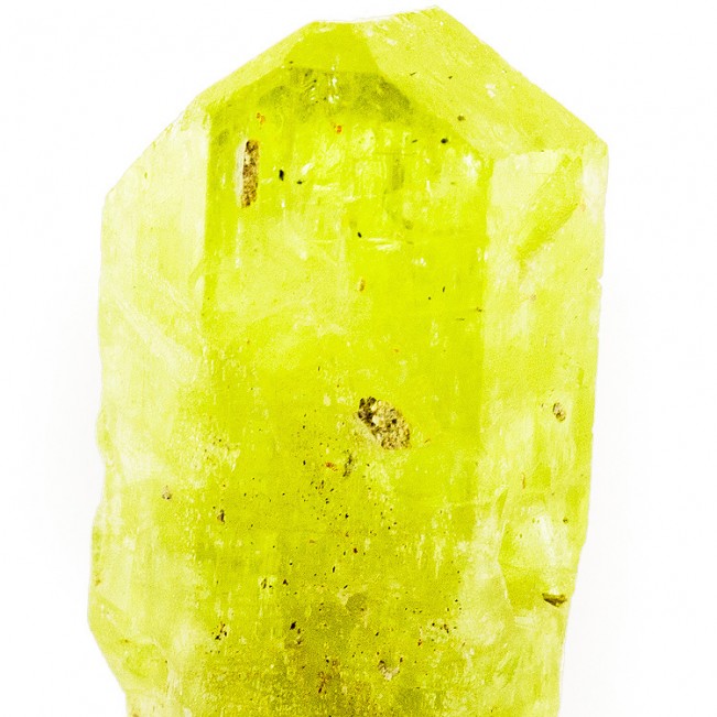 1.4" Gemmy Lustrous Yellow APATITE Crystal Superb Termination Morocco for sale