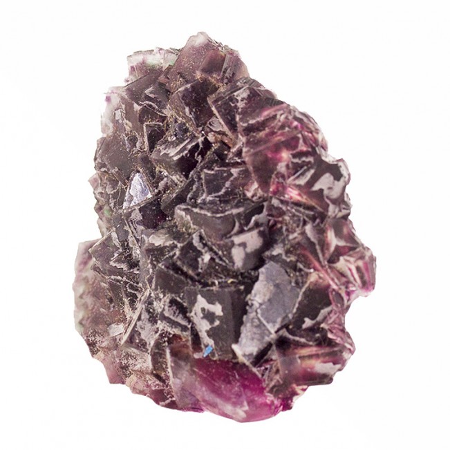 3.2" Clear with Purple Zoning GEM FLUORITE Sharp Cubic Crystals Okaruso for sale
