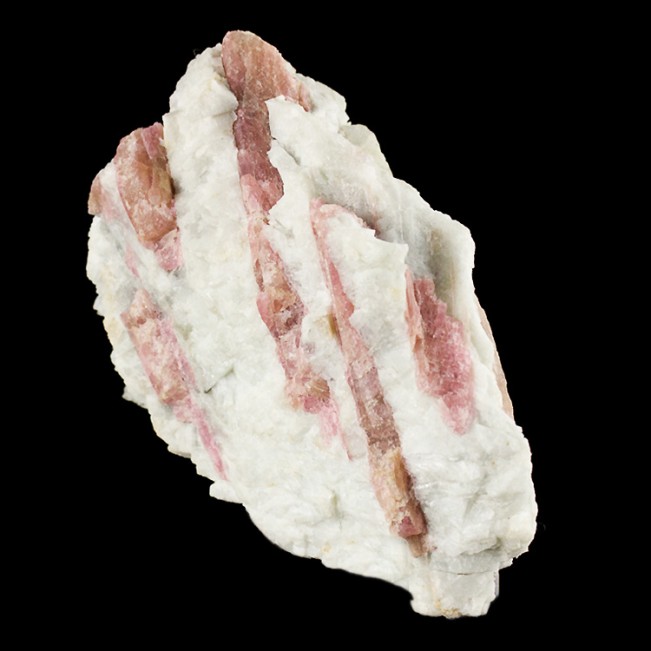 3.6" Magenta PINK TOURMALINE Shiny Crystals in Feldspar+Quartz Brazil for sale