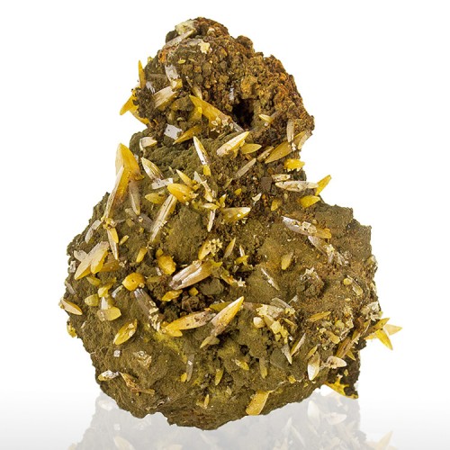 2.6" Sharp Yellow WULFENITE Crystals w-Green ...