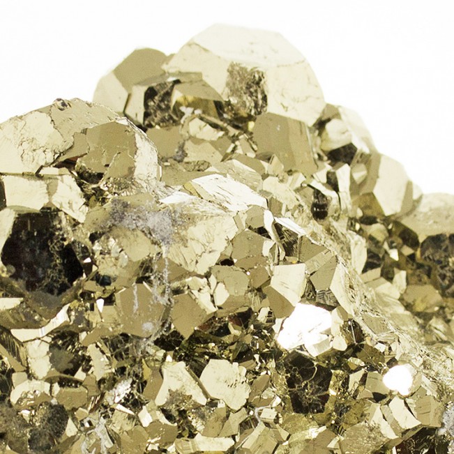 4.4" ShinyMetallic BrassGolden Pyritohedral GOLDEN PYRITE Crystals Peru for sale