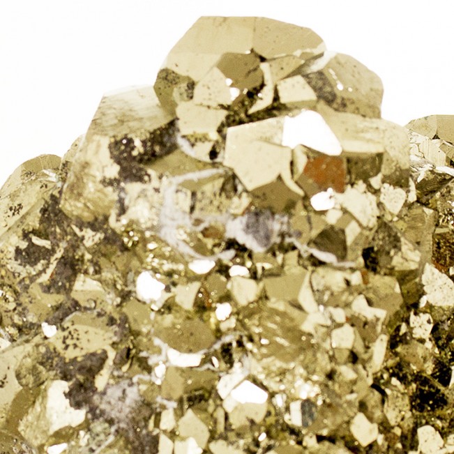 4.4" ShinyMetallic BrassGolden Pyritohedral GOLDEN PYRITE Crystals Peru for sale