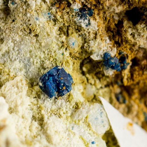 2.1" PSEUDOBOLEITE Dark Blue Crystals on Matr...