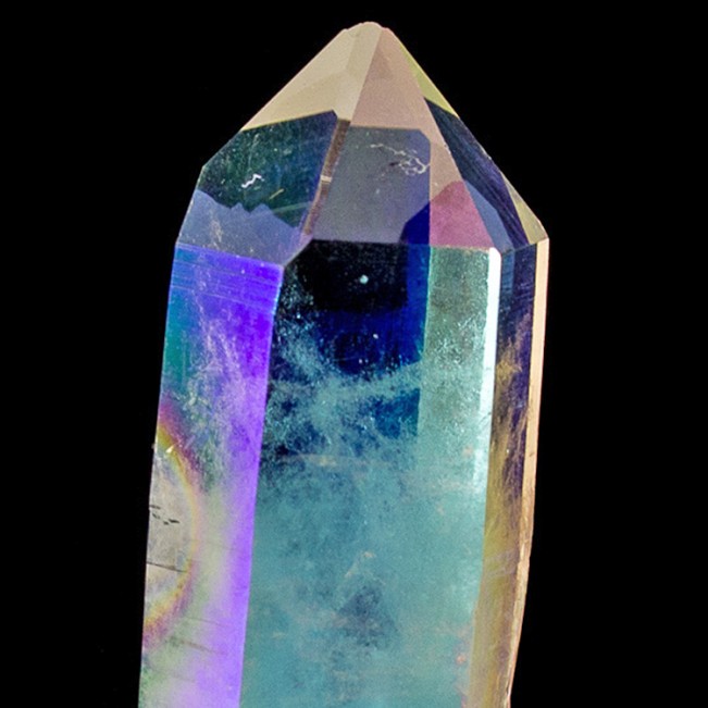 3.5" Terminated OPAL AURA QUARTZ Crystal Opal-Like Rainbow Iridescence for sale