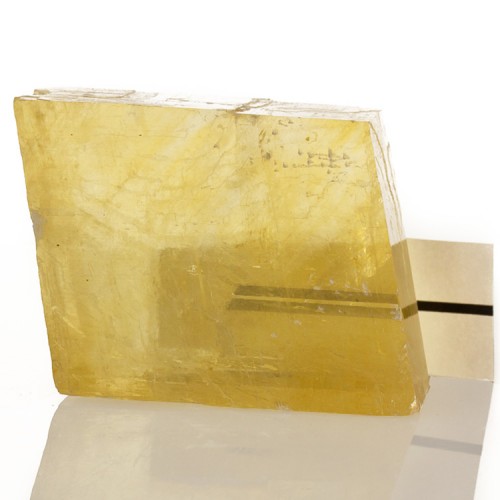 4" RichGoldenHoney YELLOW ICELAND SPAR GemCle...