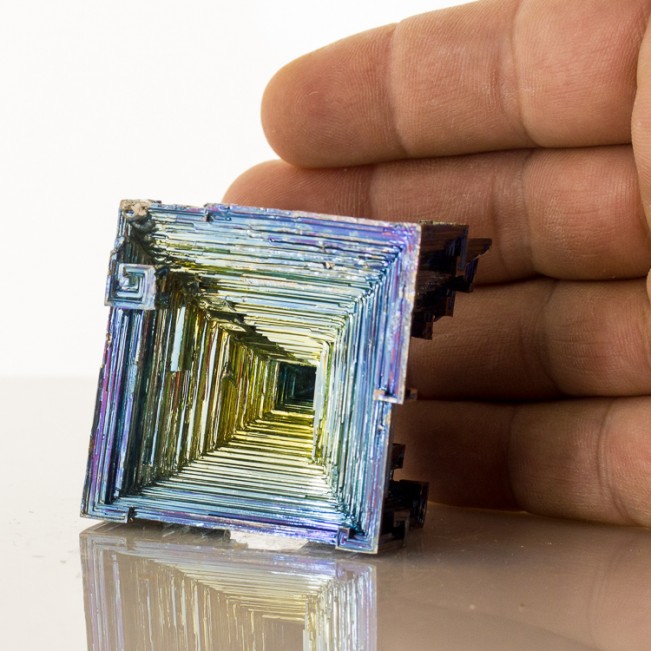 2.8" Hoppered BISMUTH Crystals Shiny Metallic BlueMagentaSilver England for sale
