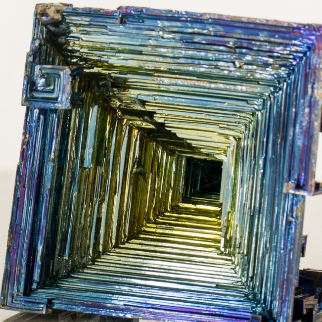 2.8" Hoppered BISMUTH Crystals Shiny Metallic BlueMagentaSilver England for sale