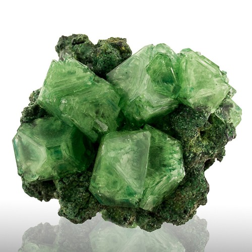 4" Lustrous Gemmy Emerald Green ALUM Crystals...