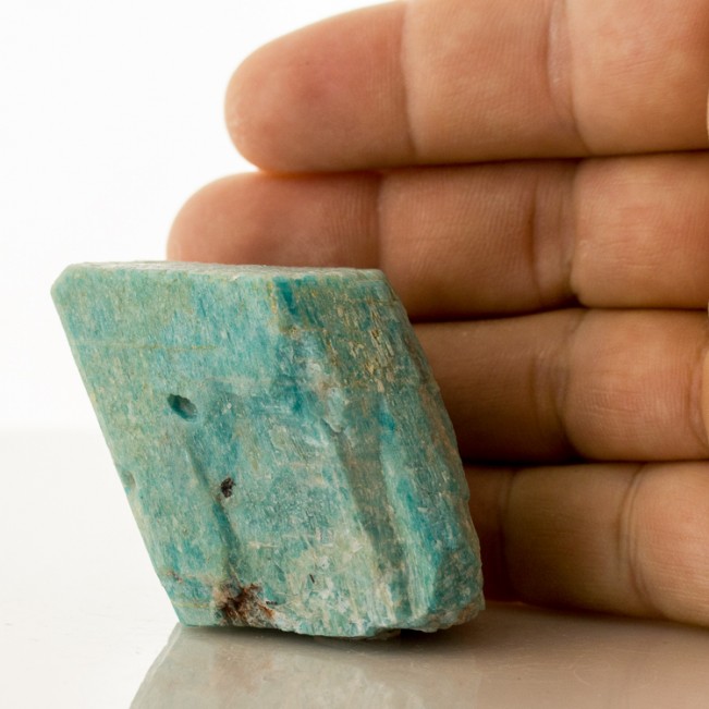 2.5" DoubleTerminated NeonBlue AMAZONITE CRYSTAL Thunder Alley Claim CO for sale
