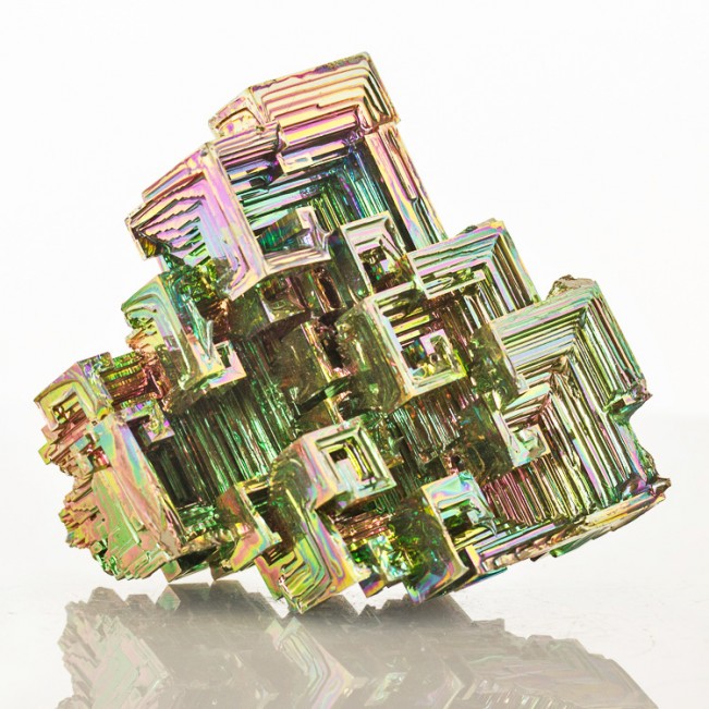 2.7" Rainbow Colorful BISMUTH Crystal Green Gold Magenta Blue Germany for sale