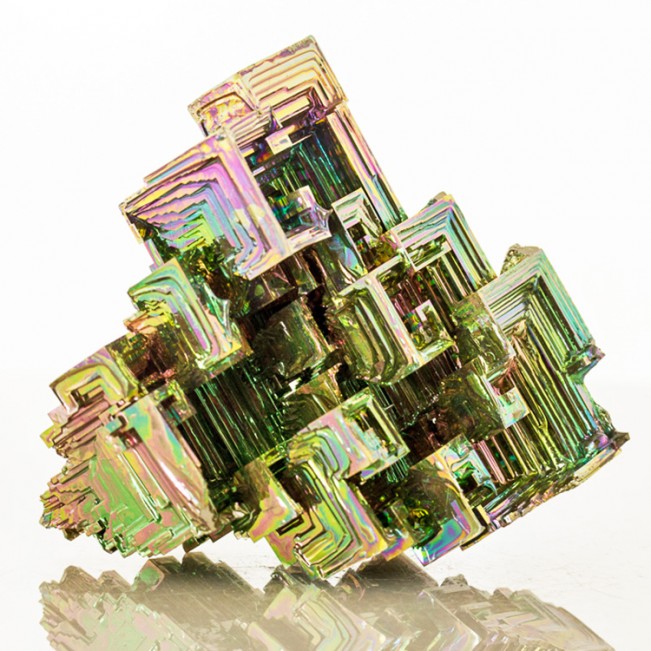 2.7" Rainbow Colorful BISMUTH Crystal Green Gold Magenta Blue Germany for sale