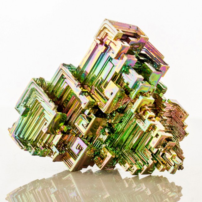 2.7" Rainbow Colorful BISMUTH Crystal Green Gold Magenta Blue Germany for sale