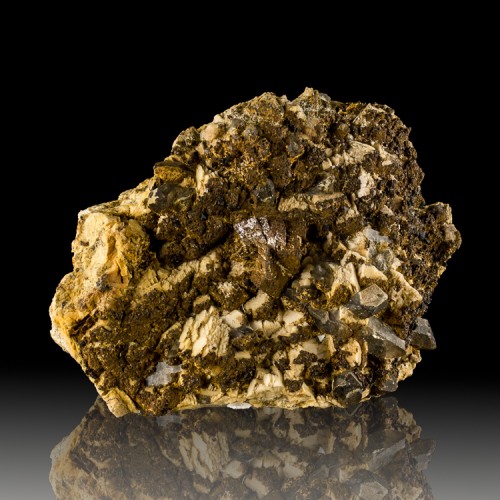 5.7" Brown SIDERITE Crystals with Smoky Quart...
