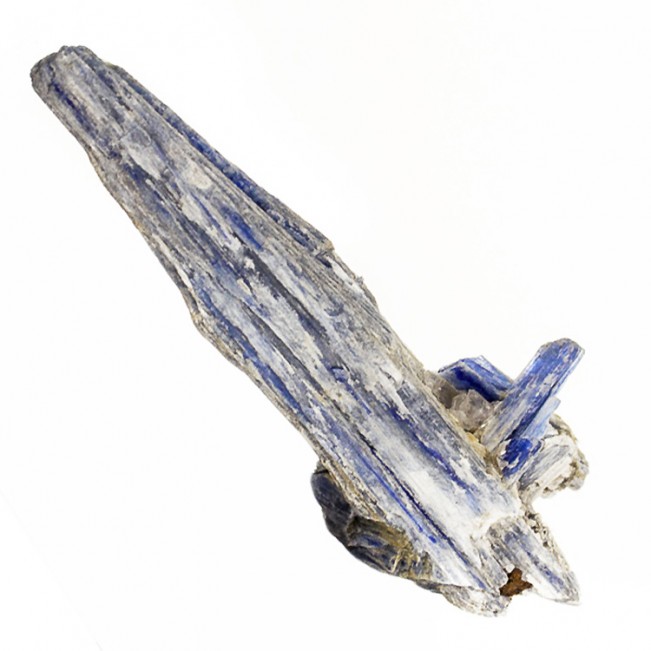 7.6" Blueberry BLUE KYANITE Extra-Long Bladed Crystals w-Quartz Brazil for sale
