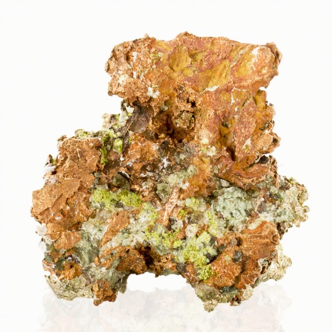 .9" Bright SILVER on Copper Crystal COPPER HALFBREED Evergreen Mine MI for sale