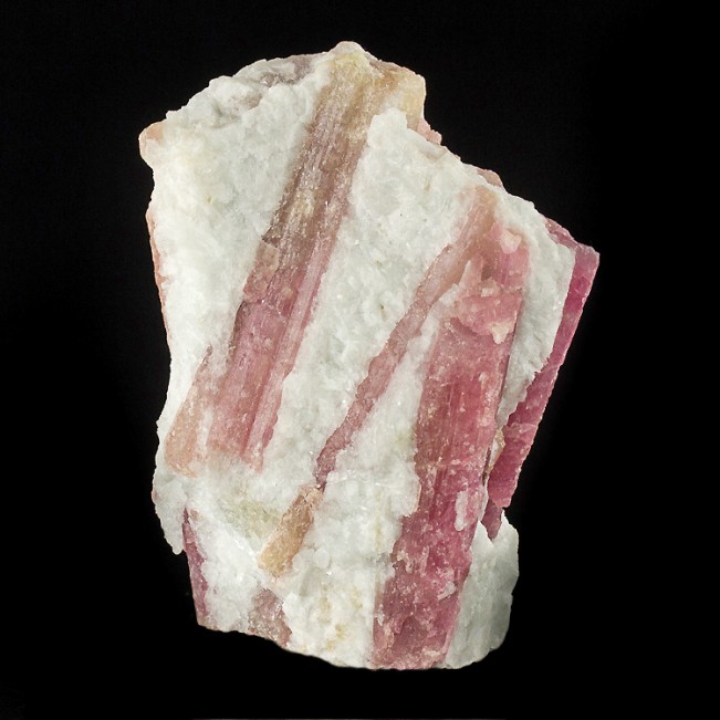 2.7" Magenta Rose Rubellite TOURMALINE Crystals in Milky Quartz Brazil for sale