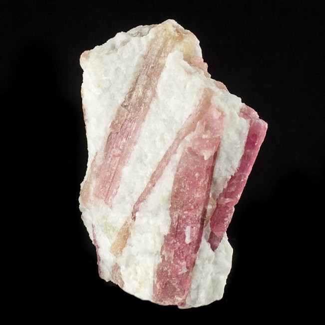 2.7" Magenta Rose Rubellite TOURMALINE Crystals in Milky Quartz Brazil for sale