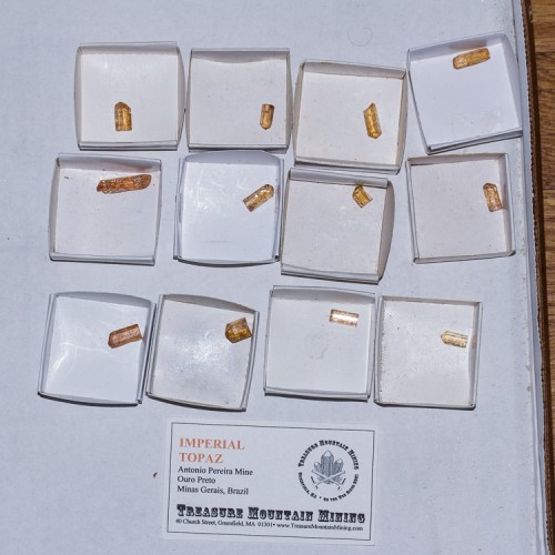 Wholesale Flat 12 pieces IMPERIAL TOPAZ Crystals t...