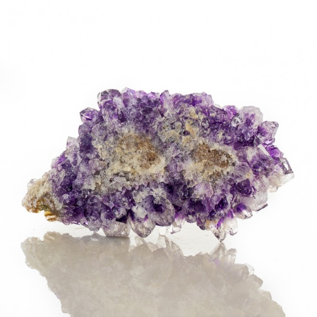 4.3" Lavender AMETHYST SLICE Polished w-Crystals+BullsEye Rings Uruguay for sale