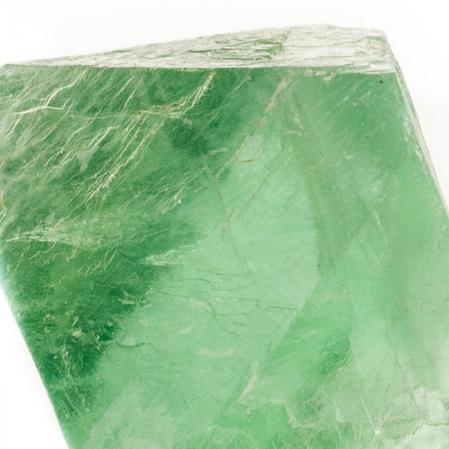 2.1" Transparent Gum Drop Green FLUORITE OCTAHEDRON Gemmy Crystal China for sale