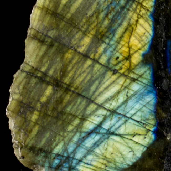 5.2" Iridescent Turquoise & Yellow LABRADORITE Polished Form Madagascar for sale