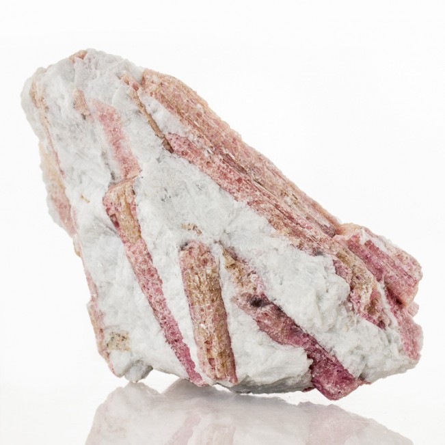 4.5" White QUARTZ Shot Thru with PINK TOURMALINE Crystals to3.5" Brazil for sale