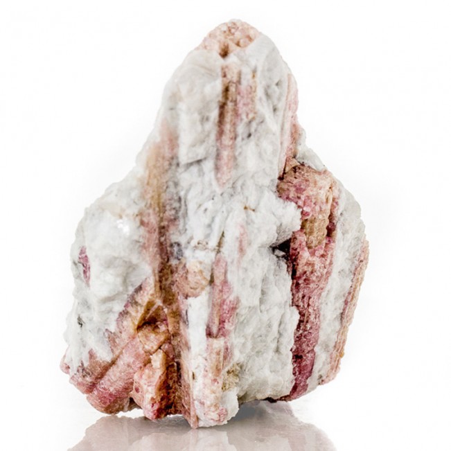 4.5" White QUARTZ Shot Thru with PINK TOURMALINE Crystals to3.5" Brazil for sale