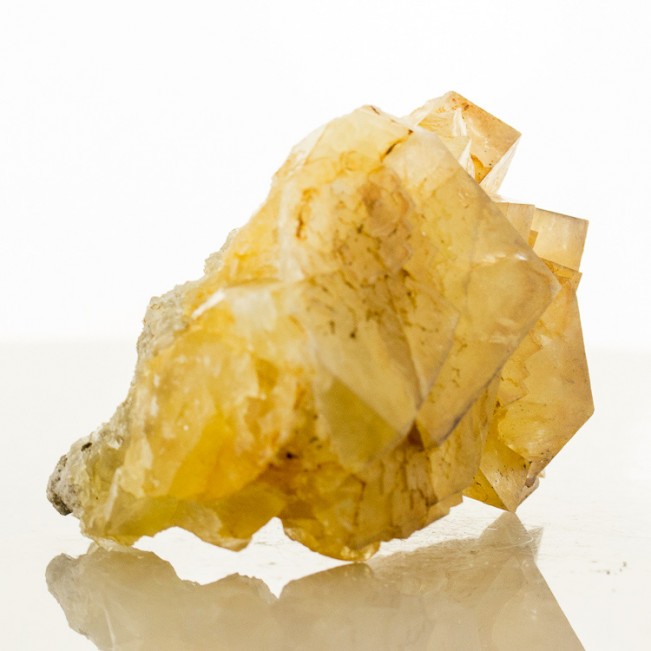 3.6" Aesthetic Light YELLOW FLUORITE Translucent Cubic Crystals France for sale