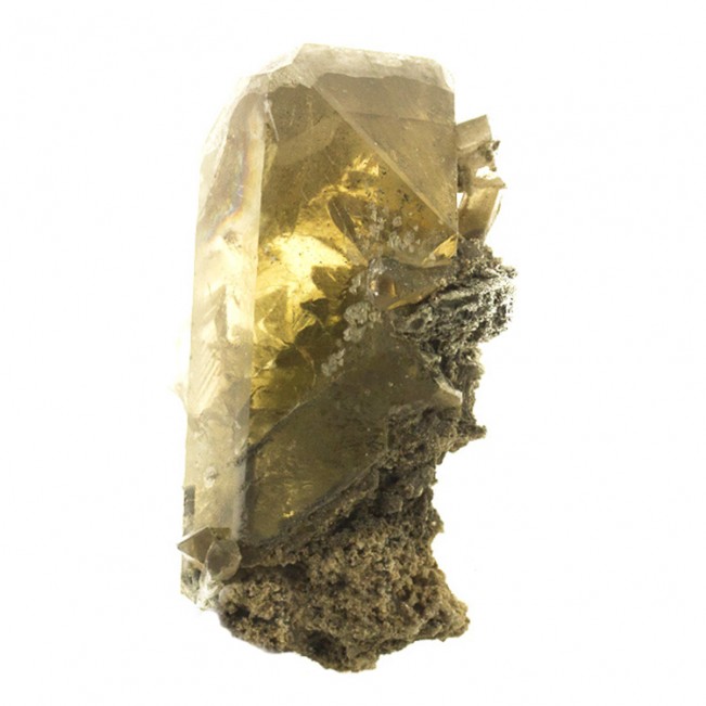 3.1" Gem Clear BARITE CRYSTAL Shiny Golden Gray Terminated Linwood Iowa for sale