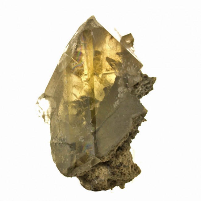3.1" Gem Clear BARITE CRYSTAL Shiny Golden Gray Terminated Linwood Iowa for sale