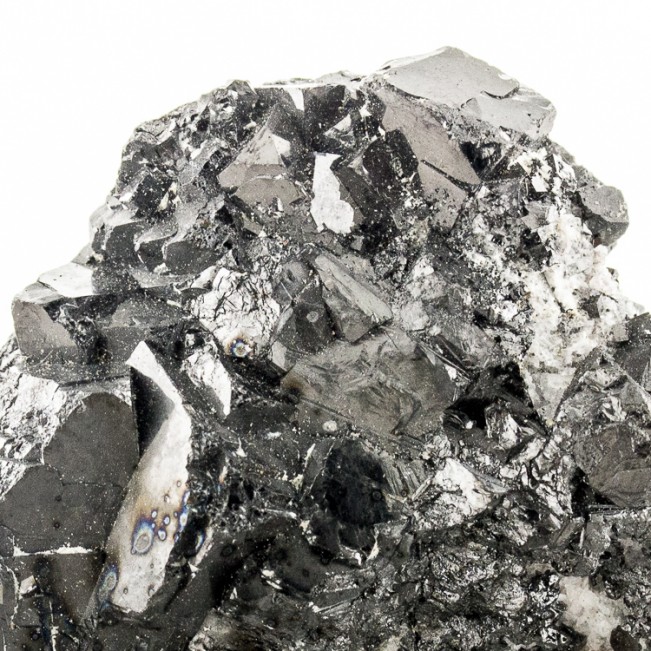 1.9" Metallic CUBIC MAGNETITE Crystals +Talc ZCA #4 Mine Balmat NY 1992 for sale