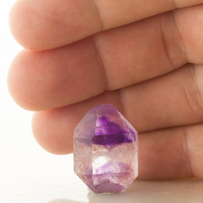 1.1" Double Terminated HOURGLASS AMETHYST Purple Violet Crystal Morocco for sale