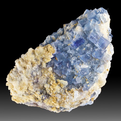 4.4" SharpShinyCubic ROYAL BLUE FLUORITE Crys...
