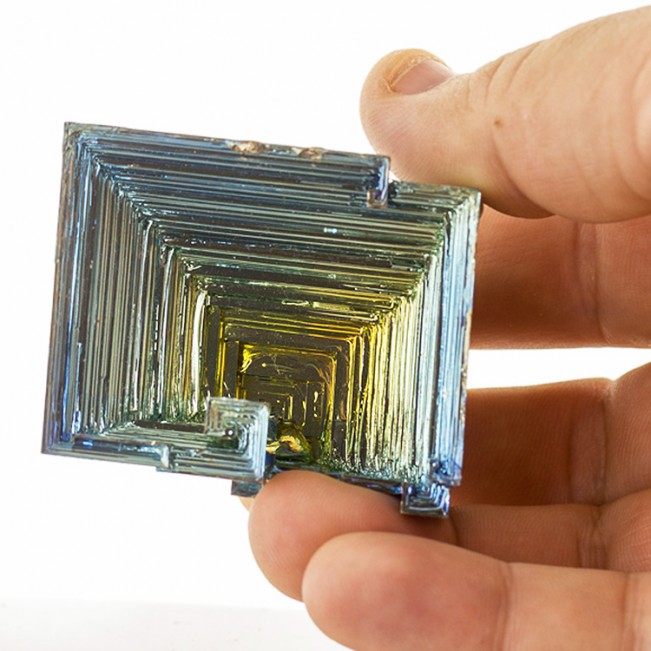 2.9" Metallic BlueMagentaSilver BISMUTH Shiny Hoppered Crystals England for sale