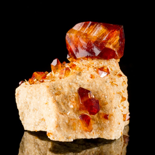 2.6" Sharp CrimsonRed ARKANITE Flashy Wet-Look Pristine Crystals Poland for sale