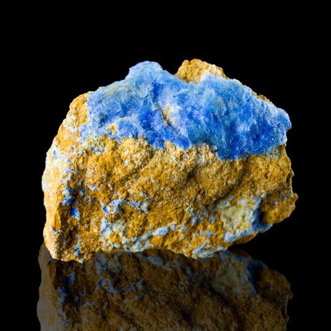 1" Electric Blue CYANOTRICHITE Fuzzy Hair-Like Crystals Grand View M AZ for sale