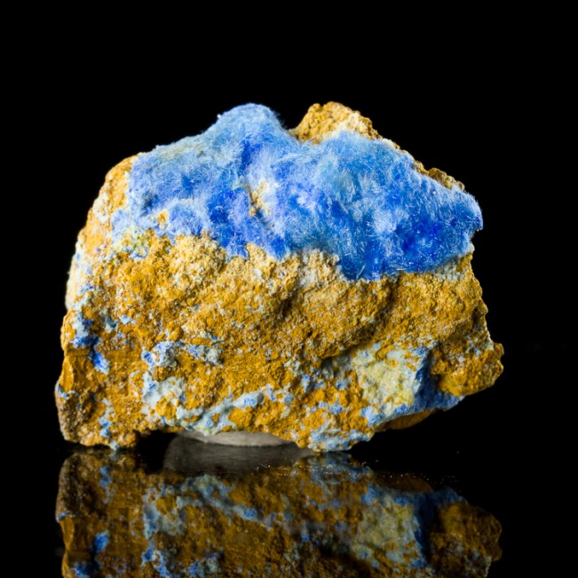 1" Electric Blue CYANOTRICHITE Fuzzy Hair-Like Crystals Grand View M AZ for sale