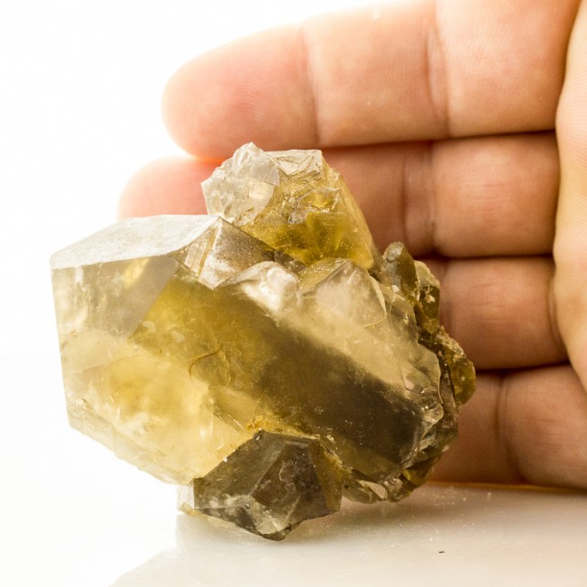 3" Sharp Lustrous Translucent GOLDEN BARITE Crystals with Gemmy Interior France 