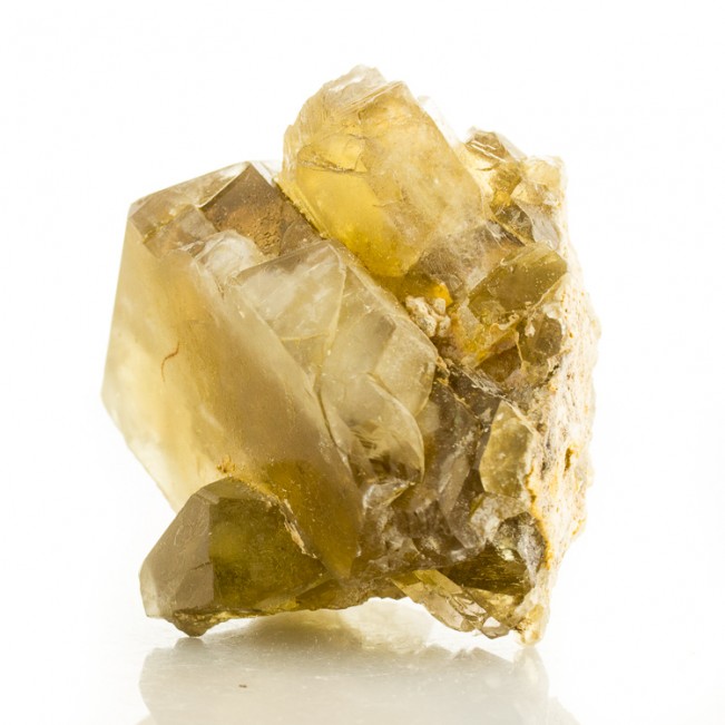 3" Sharp Lustrous Translucent GOLDEN BARITE Crystals with Gemmy Interior France 