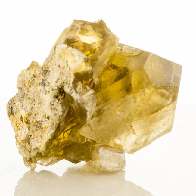 3" Sharp Lustrous Translucent GOLDEN BARITE Crystals with Gemmy Interior France 