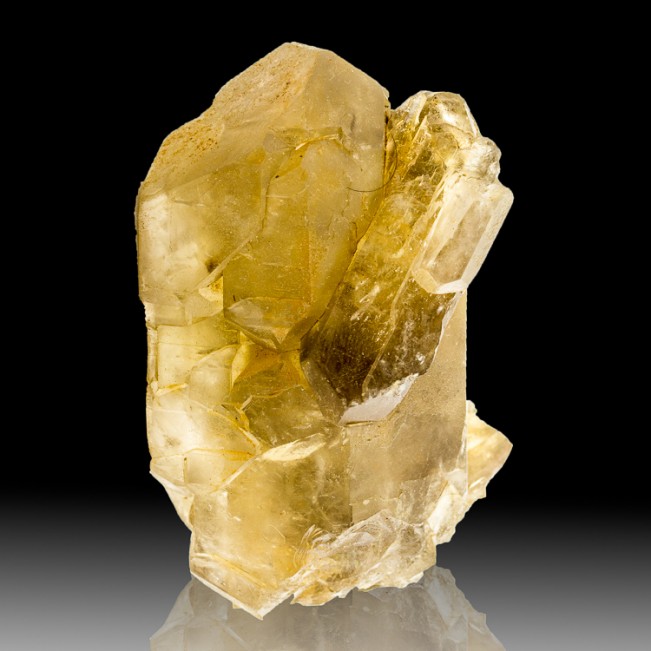 2.7" French BARITE Terminated Crystal Gemmy Deep Golden Yellow Auvergne for sale