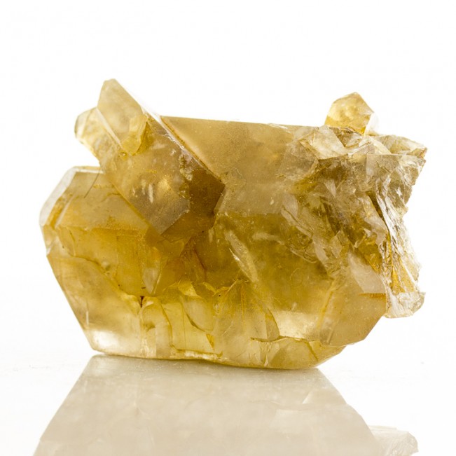 2.7" French BARITE Terminated Crystal Gemmy Deep Golden Yellow Auvergne for sale