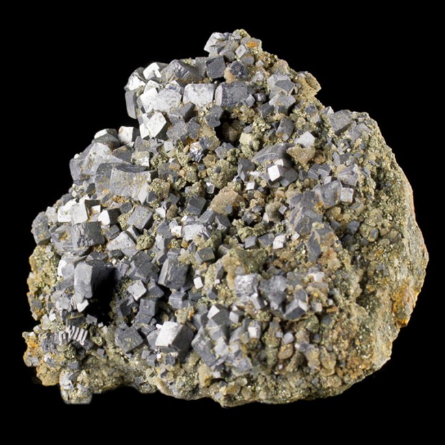5.8" Sharp Metallic Cubic Silvery Gray GALENA CRYSTAL Cluster Missouri for sale
