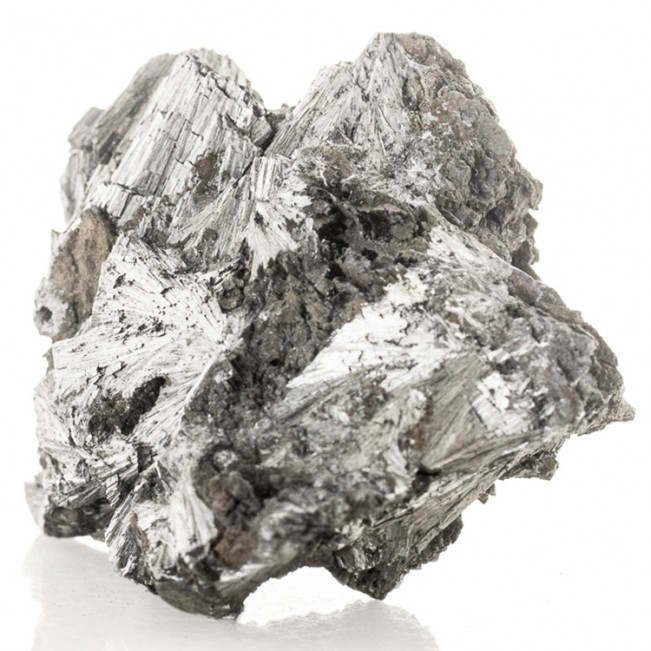 3.6" PYROLUSITE Radiating Steel-Gray Metallic Crystal Fans Australia for sale