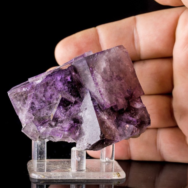 3.1" Sharp Cubic PURPLE FLUORITE Crystals to1.5" Greenlaws Mine England for sale